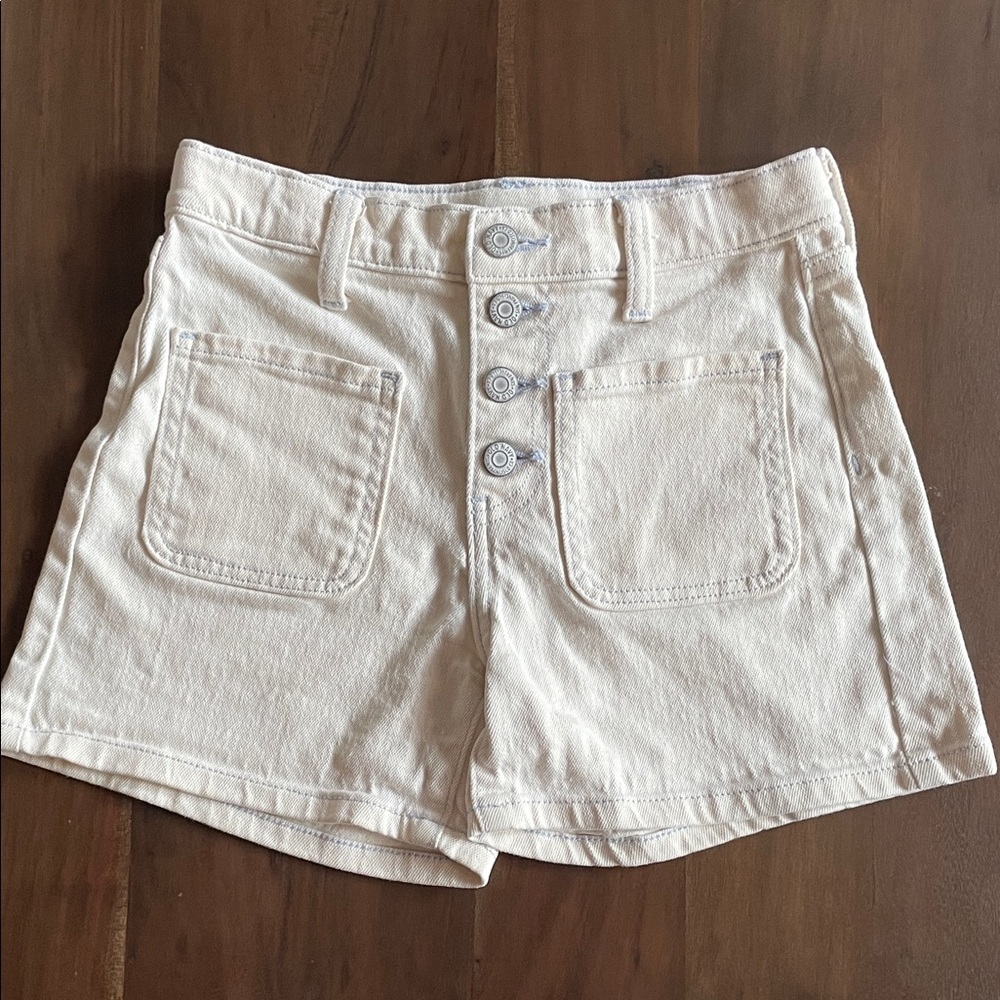 Old Navy High Waist Cream Girl’s Shorts size 12